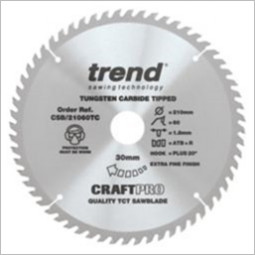 Craft Saw Blade 210mm x 60T x30mm x 1.8 Trend CSB/21060TC