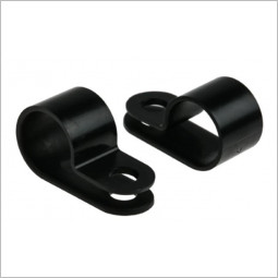 P Clips Black Nylon 13mm   C